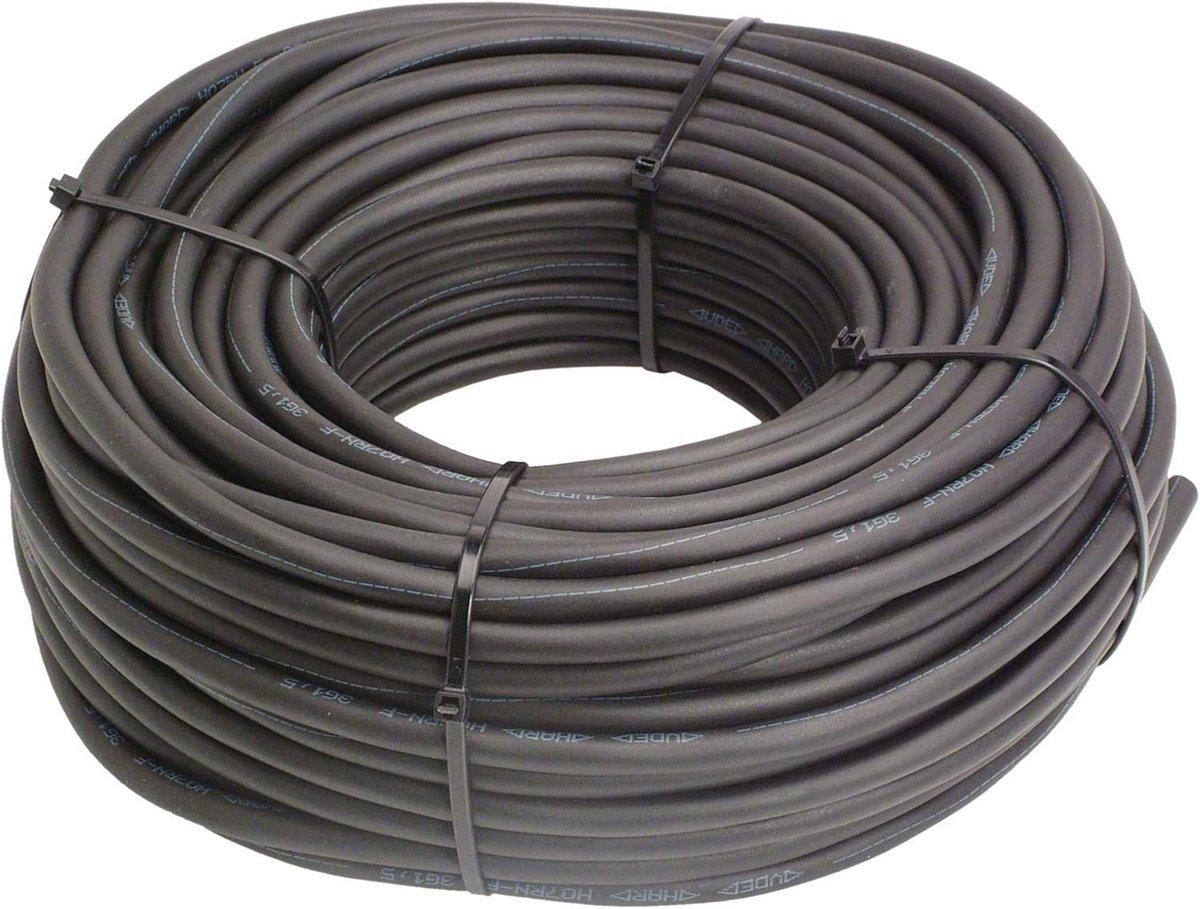 50m H07RN-F 3G1,5 Zwarte Kabel voor Bouwplaats en Gewerbe - IP44