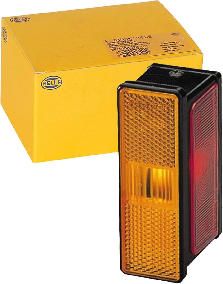 Markeringslicht Halogeen 12V/24V - Opbouw/Geschroefd - ECE/ADR/GGVS - Geel/Wit/Rood - Montage aan zijkant