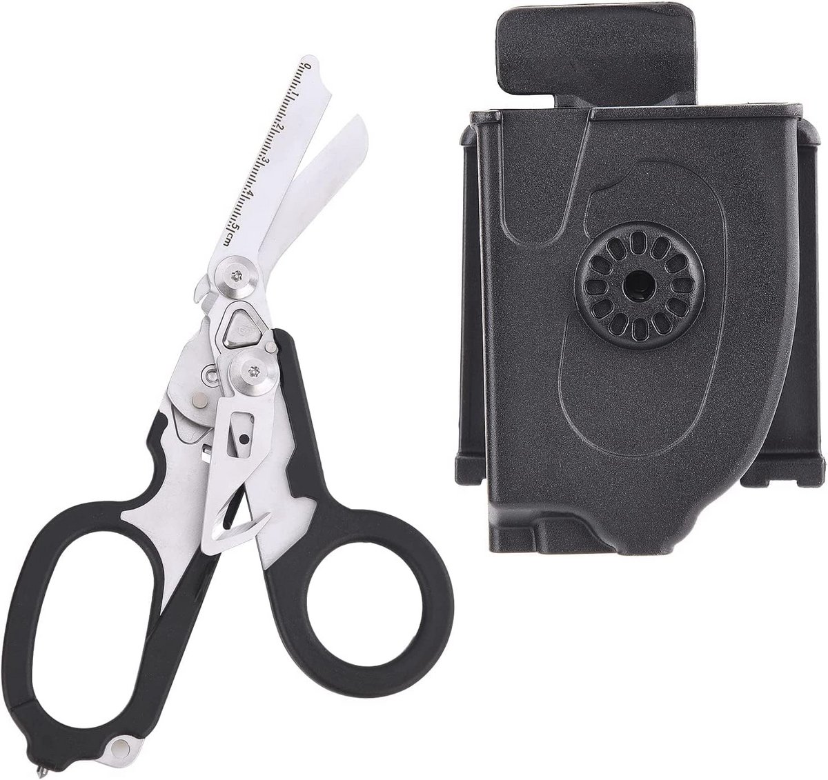 6-in-1 Noodschaar met Riemsnijder en Glasbreker - Draagbare Multitool