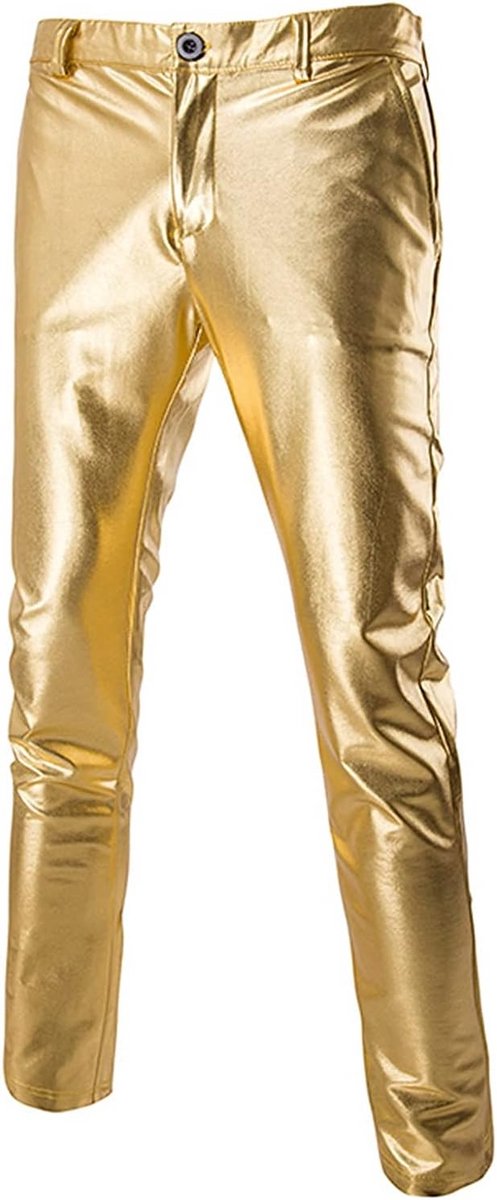 Glanzende Metallic Heren Broek voor Feest en Nachtclub