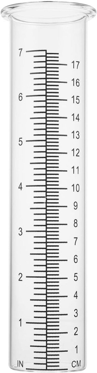 Glazen Meetcilinder en Neerslagmeter voor Buiten - 2 Stuks