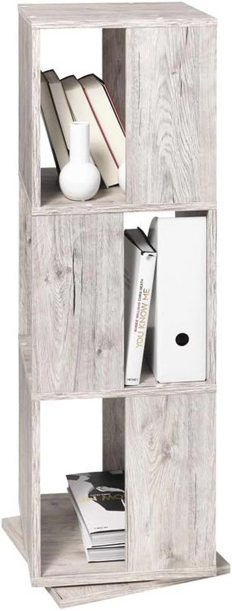 Draairek van Hout met Zandeiken Afwerking - 34 x 34 x 108 cm