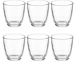 Set van 6 Geslepen Glazen 90 ml - Serveerglazen voor Likeur, Dessert of Borrel