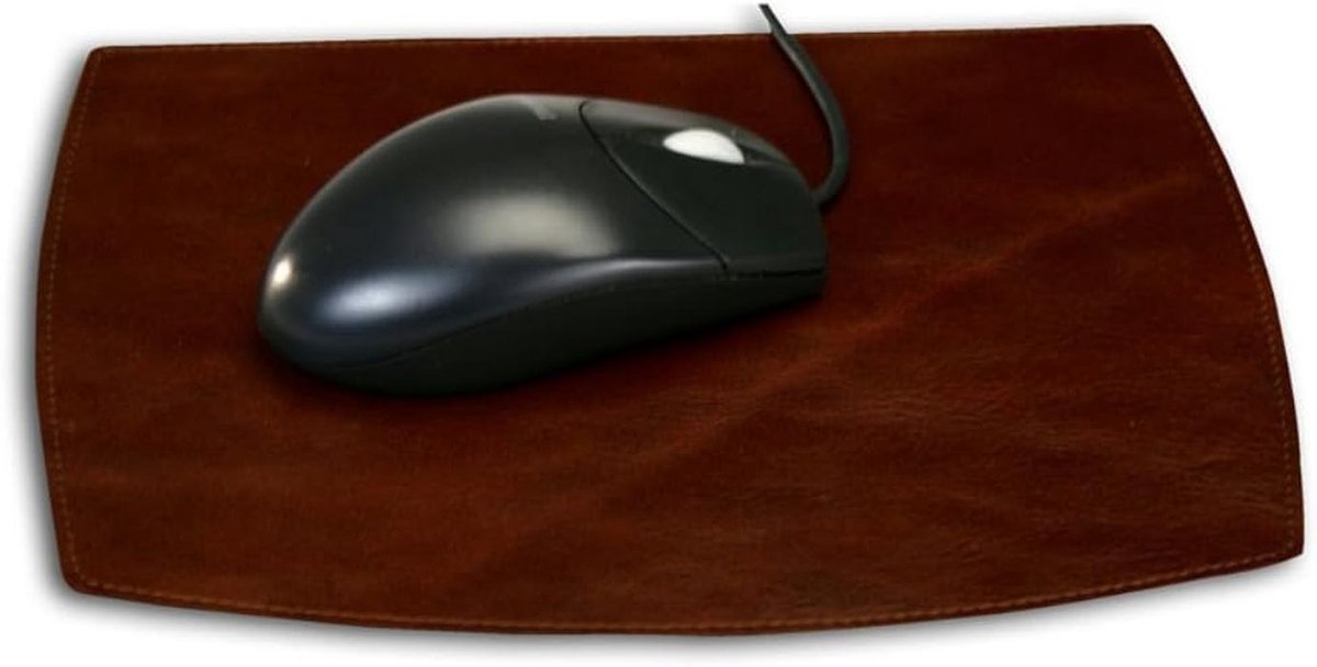 Leren muismat in mokka kleur voor optimale prestaties