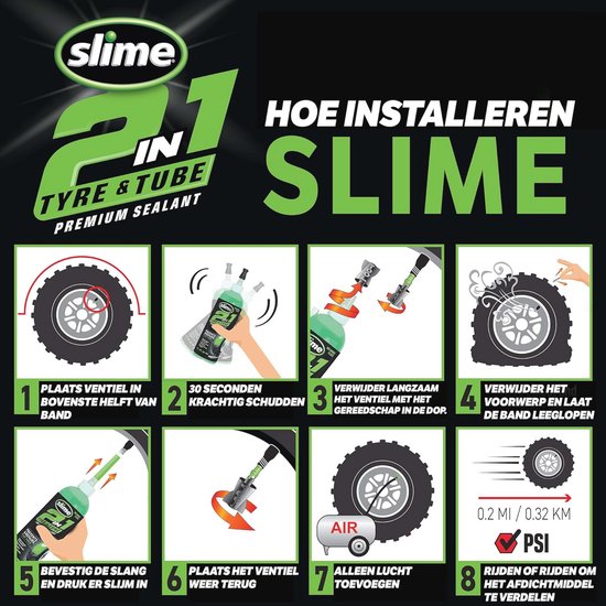 2-in-1 Bandenreparatiemiddel voor Binnenbanden en Tubeless Banden - Niet Giftig en Milieuvriendelijk - 455 ml — afbeelding 3