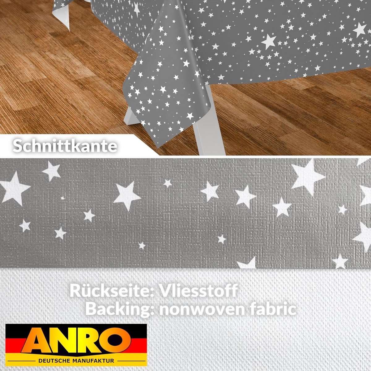 Wasbaar tafelkleed met sterrenprint 100 x 140 cm - Waterafstotend en afwasbaar tafelzeil
