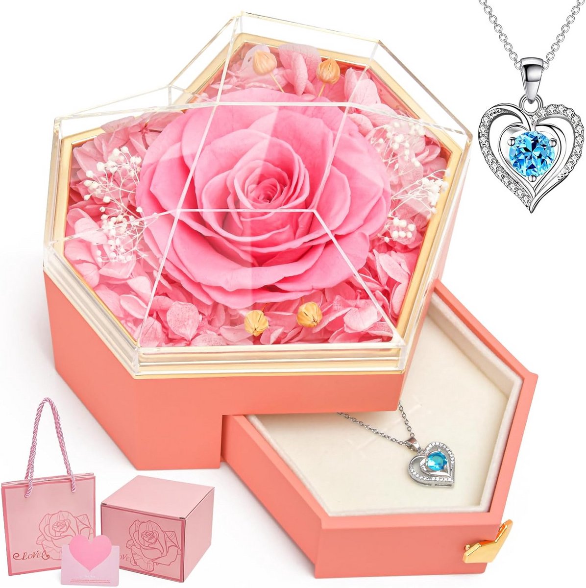 Geconserveerde Roos - Eeuwige Rode Roos als Cadeau voor Valentijnsdag, Moederdag of Verjaardag
