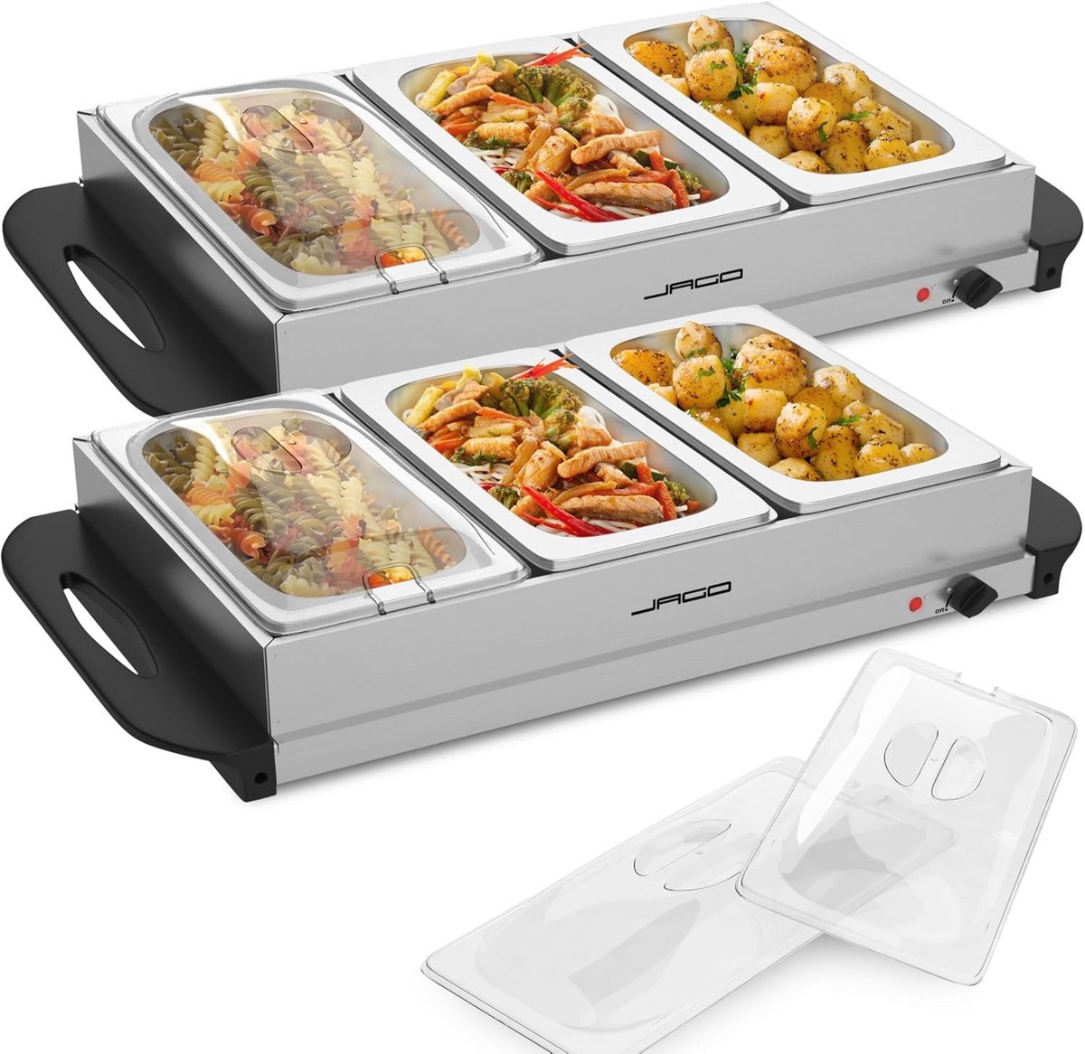 Elektrische voedselverwarmer van roestvrij staal met temperatuurbehoud voor buffets