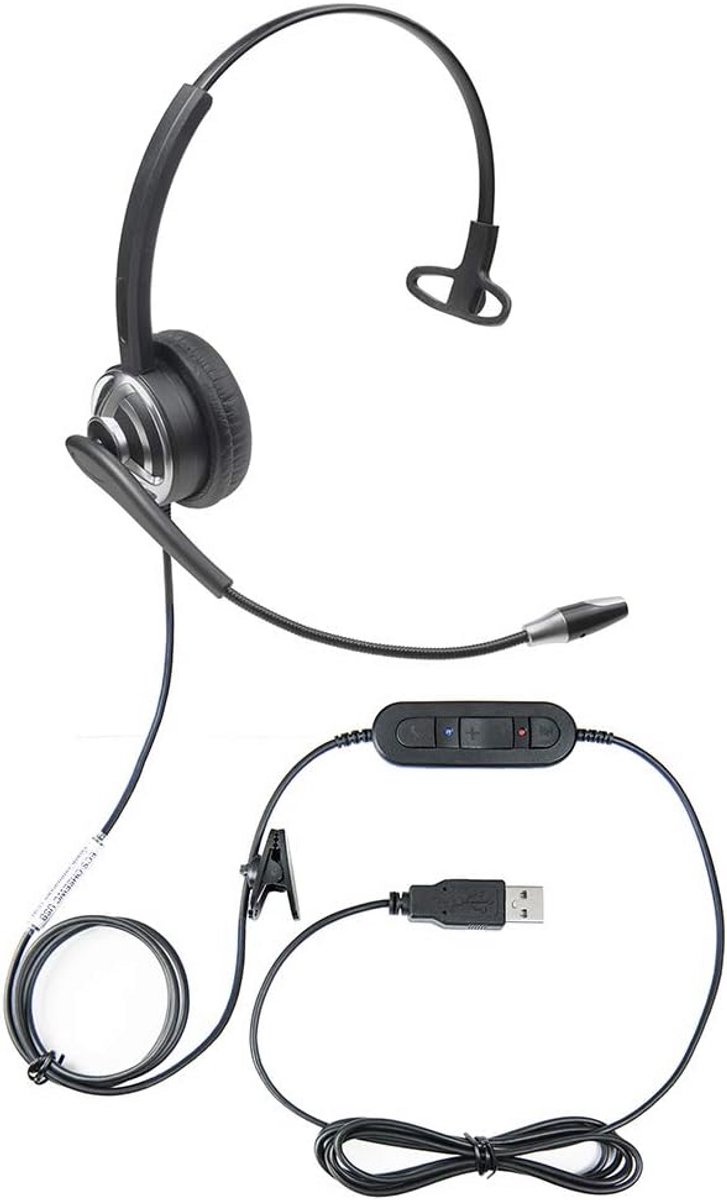 Professionele USB Headset voor Spraakherkenning en Dicteren met Noise Cancelling Microfoon