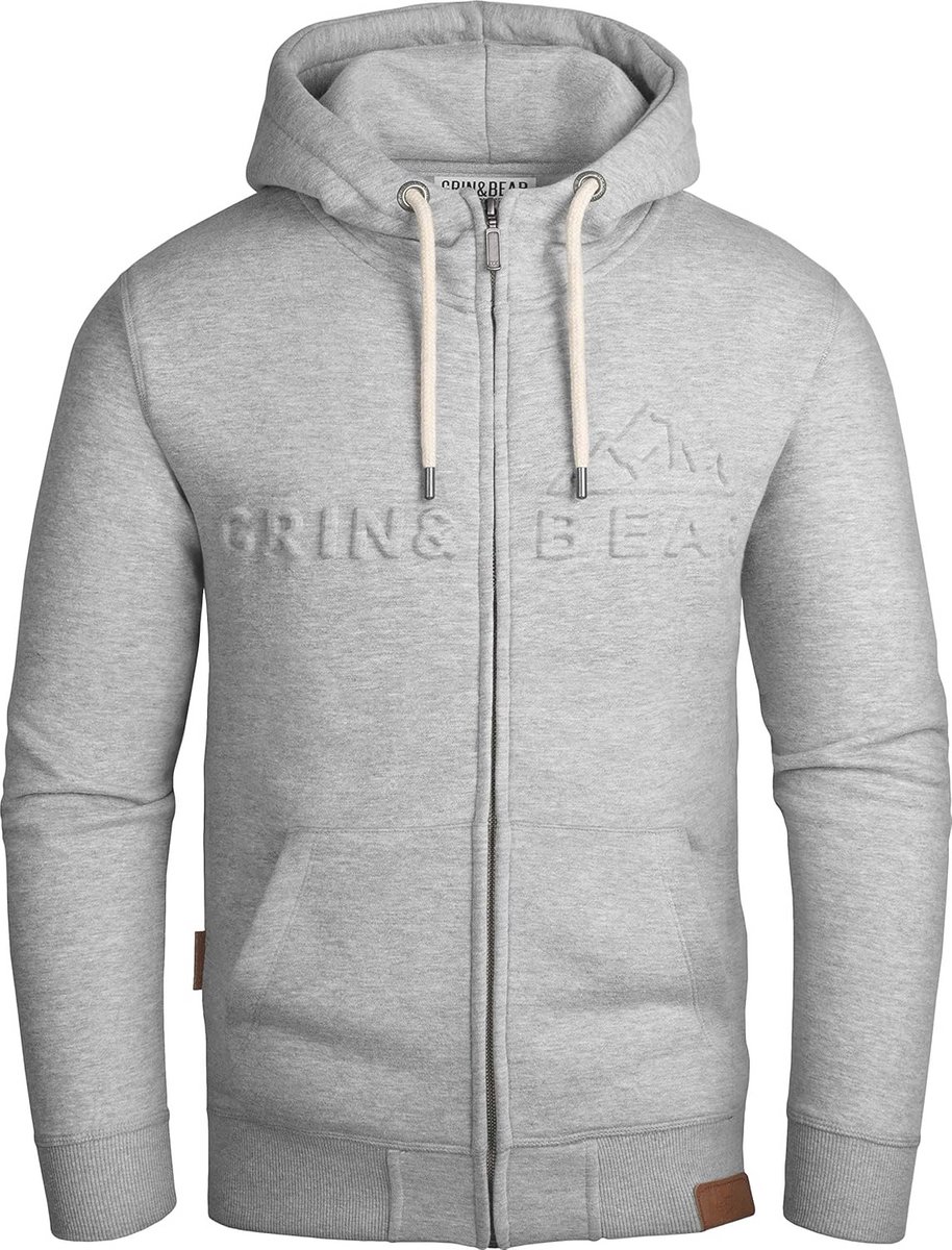 Heren hoodie sweatshirt met reliëf logo