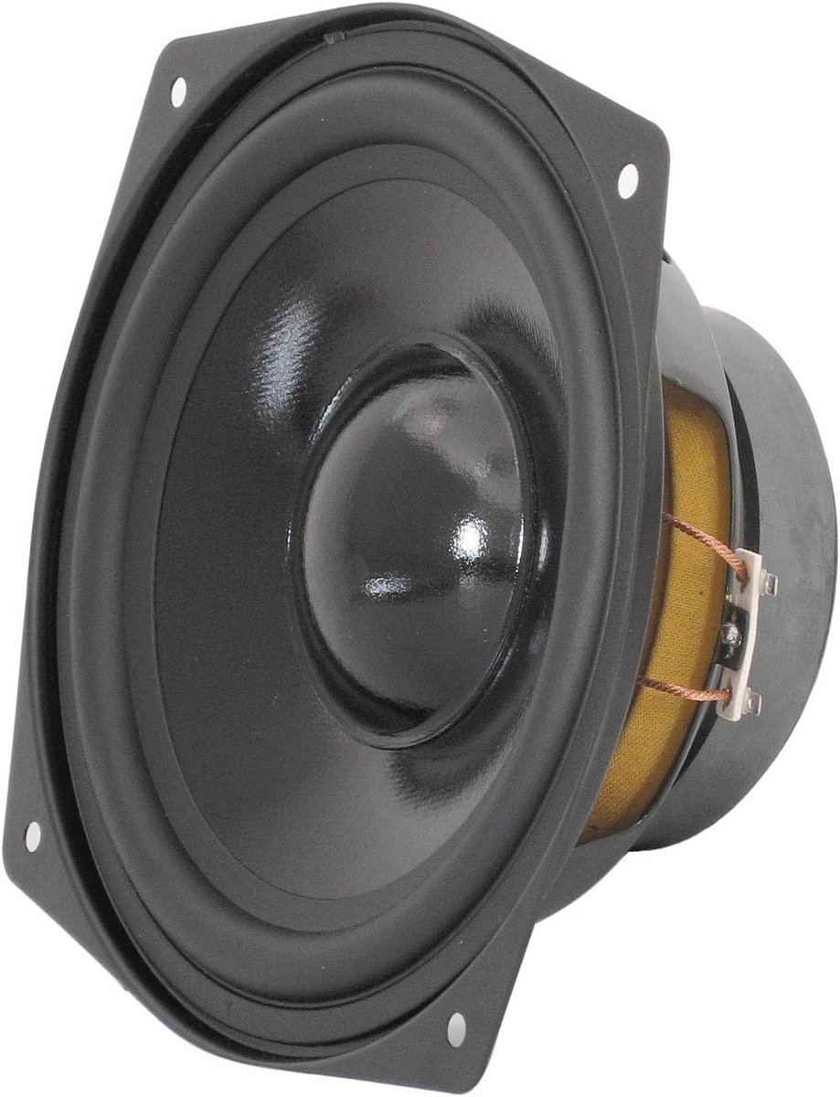 Losse luidspreker - Chassis - Muziekbeleving verbeteren - Rubberen rand - 100 mm - Zwart