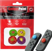 Gadgetpoint - Thumb Grips voor Nintendo Switch Joy-Con Controllers - Gaming Thumbgrips - Performance Anti-Slip Thumbsticks - Bescherming Accessoires - Splash - Roze/Groen/Geel/Paars