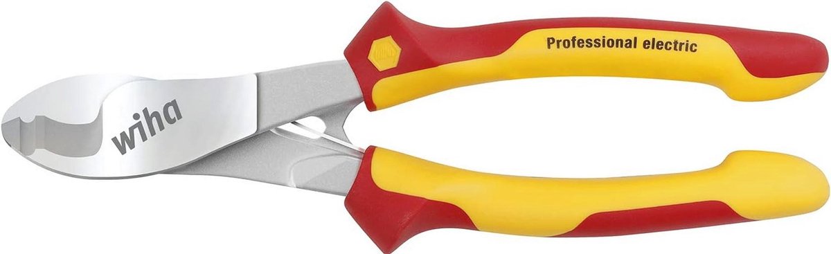 Professionele elektrische kabelkniptang met bevestigbare openingsveer 210 mm