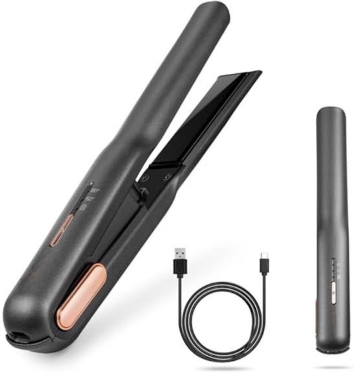 Draadloze Mini Haarstyler en Krultang met USB-C Opladen - Ideaal voor Onderweg