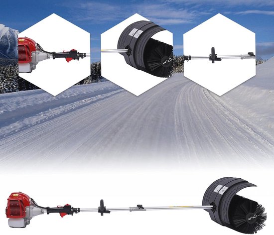 Benzine veegmachine 52CC 2-takt voor sneeuw en gazonreiniging van Hecht — afbeelding 4