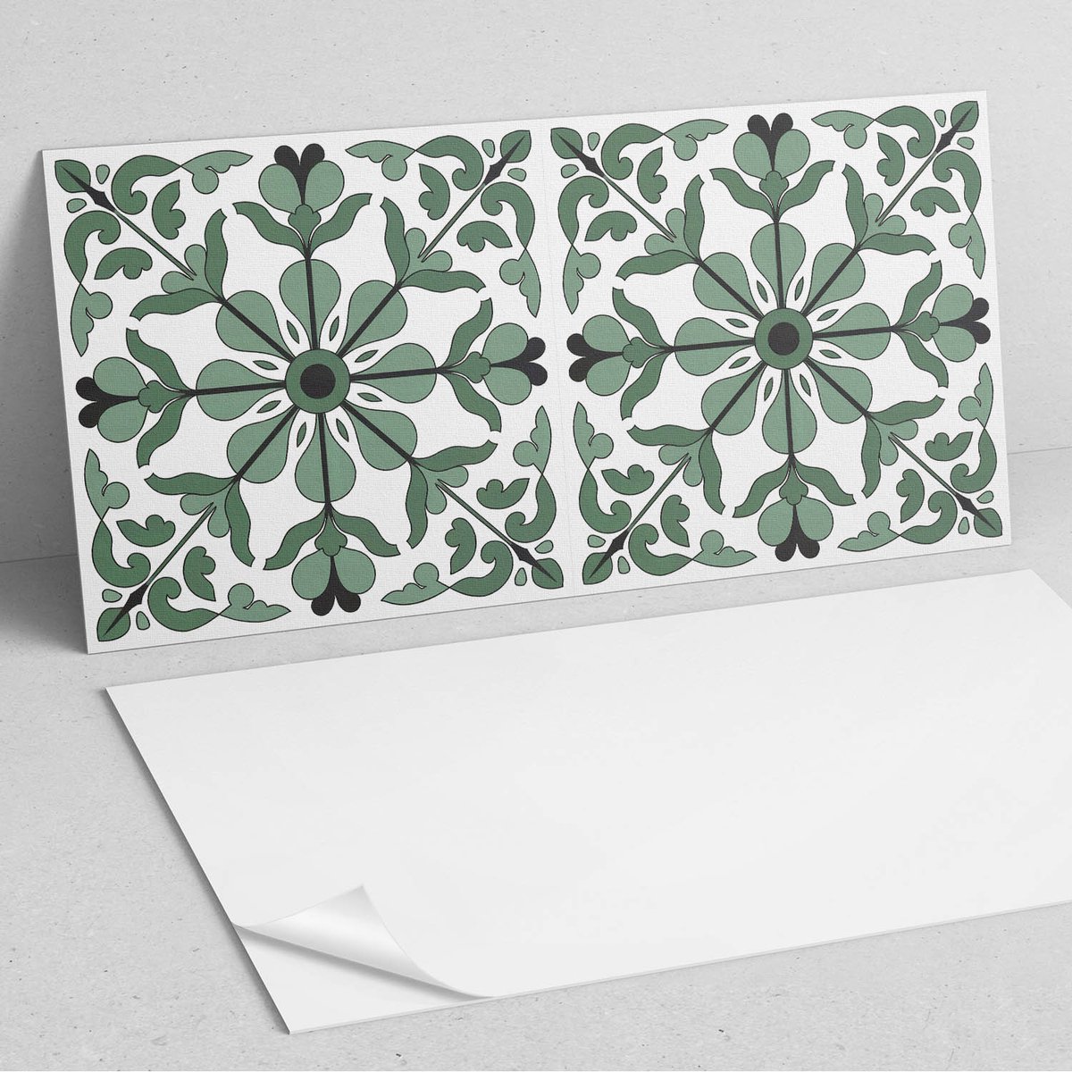 Coloray Wandpanelen Zelfklevend - Plantenpatroon met symmetrie PVC Wandpanelen - 120 cm x