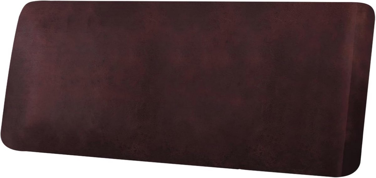 Leerlook bankkussenhoezen voor banken en fauteuils - stretch spandex stof - bordeaux