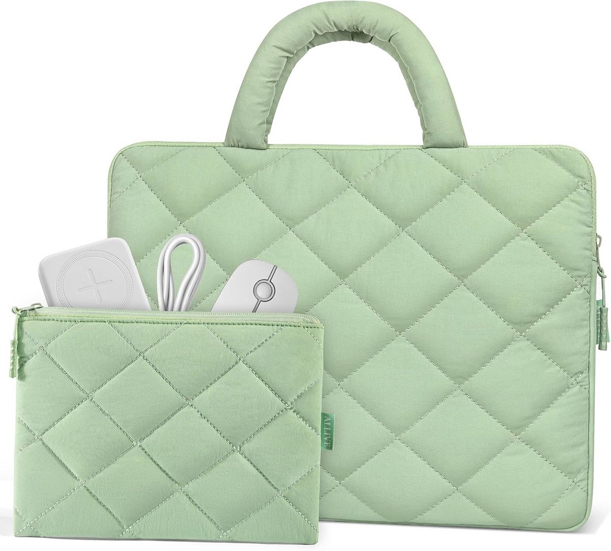 Puffy Laptop Sleeve - Schokbestendige Laptophoes met Handvat, Accessoires Hoes