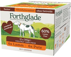Graanvrij Hypoallergeen Natvoer voor Senior Honden - Mixpakket 12 x 395 g