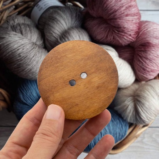 Houten knopen - Round Groove - Lichte