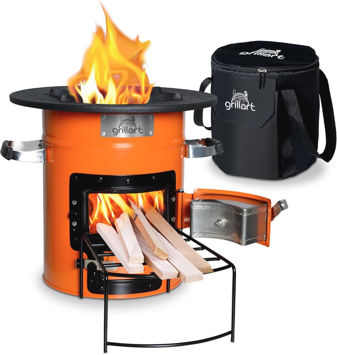 Koken met een Raketoven voor Buiten - Efficiënte Houtkachel voor Camping en Dutch Oven