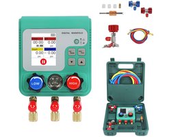Digitale koelmiddelmonteurhulpset voor R32 R134A R22 R410A R1234YF - HVAC-meetinstrumenten met dubbele stresstest