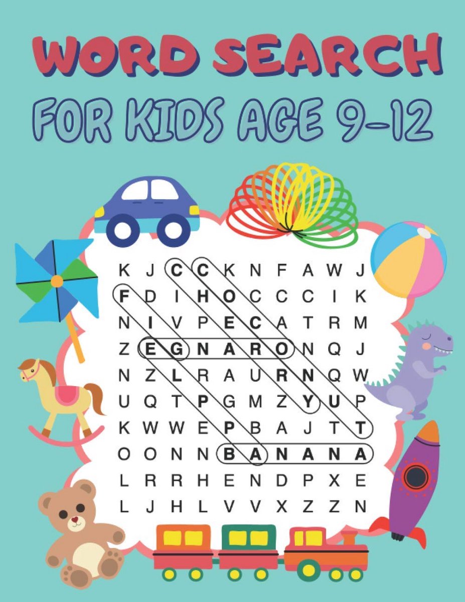 Zoekwoordenboek voor Kinderen 9-12 Jaar: 100 Woordzoekers met Antwoorden voor Uren Plezier
