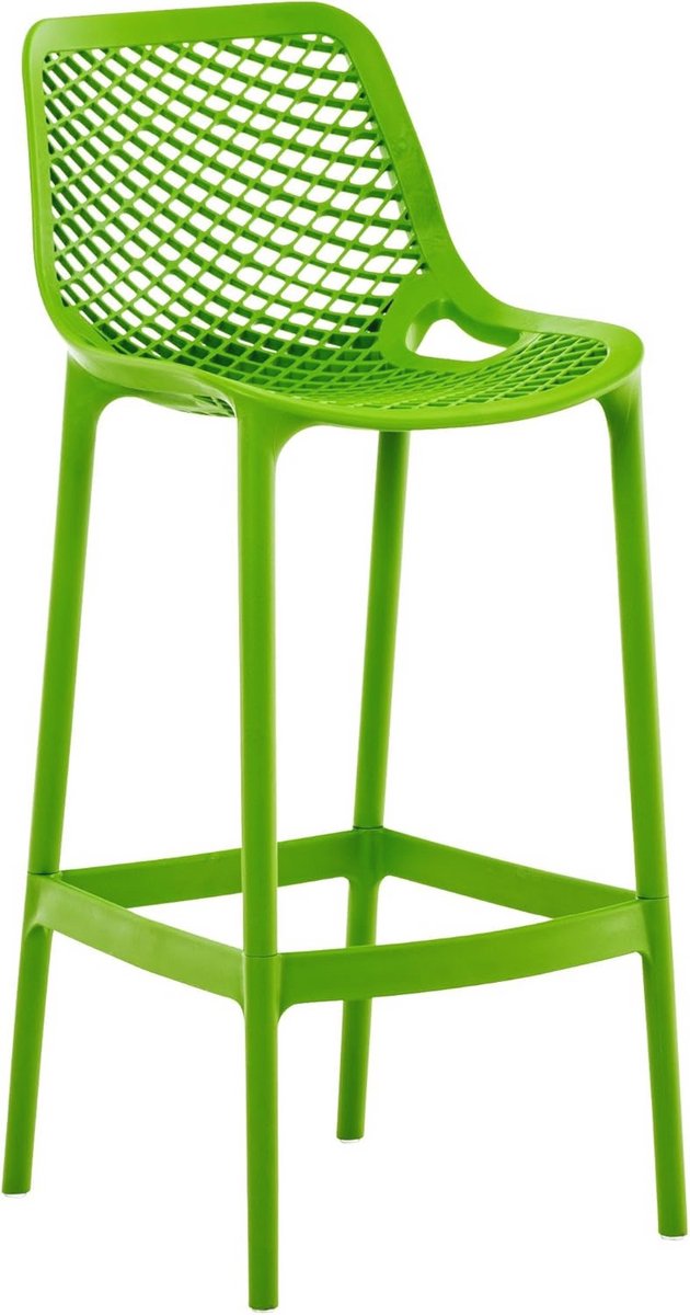 Moderne Barkruk met Rugleuning en Voetsteun - Ergonomisch en Waterafstotend - Groen