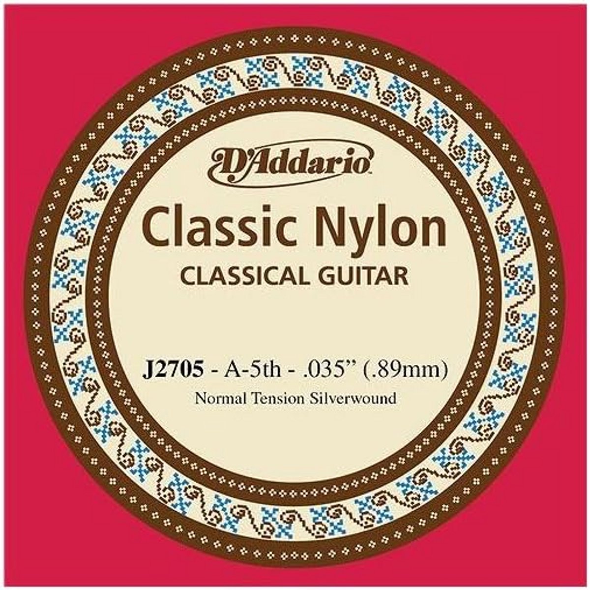 Klassieke Gitaarsnaar Nylon A-5e Enkel Zilver Gewonden Normale Spanning