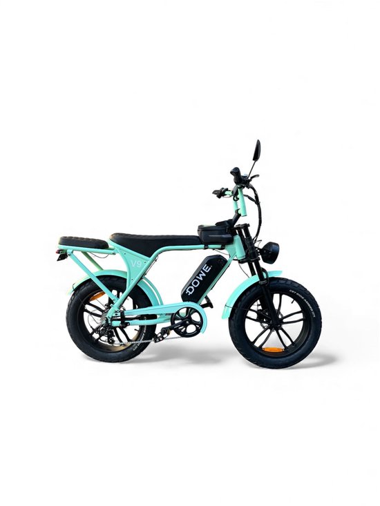 Elektrische Fatbike Dowe V9 Mintgroen 250W Motor 17,5Ah Accu 20″ Banden Hydraulische Schijfremmen NFC