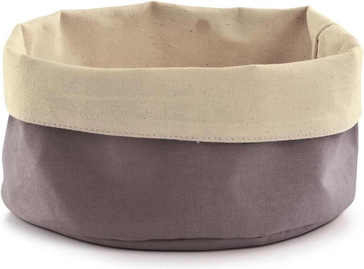 Stunq® broodzak rond 20x12cm katoen, katoen, 20x12, antraciet, 20 x 20 x 12 cm