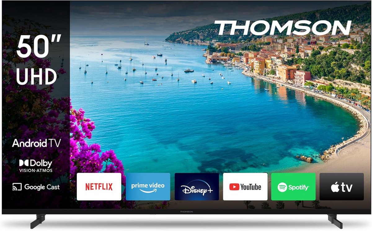 50 Inch 4K Ultra HD Smart Android TV - Google Assistant, Wi-Fi & Dolby Digital