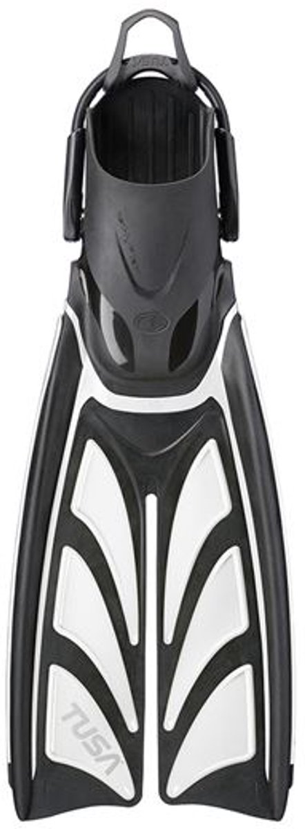 TUSA HyFlex Zoom – Flexibele duik- en snorkelvinnen met split-fin technologie voor efficiëntie en comfort – Wit/Wit – SF0111 L-XL W – Maat L-XL (43–46) – (28–32 cm)