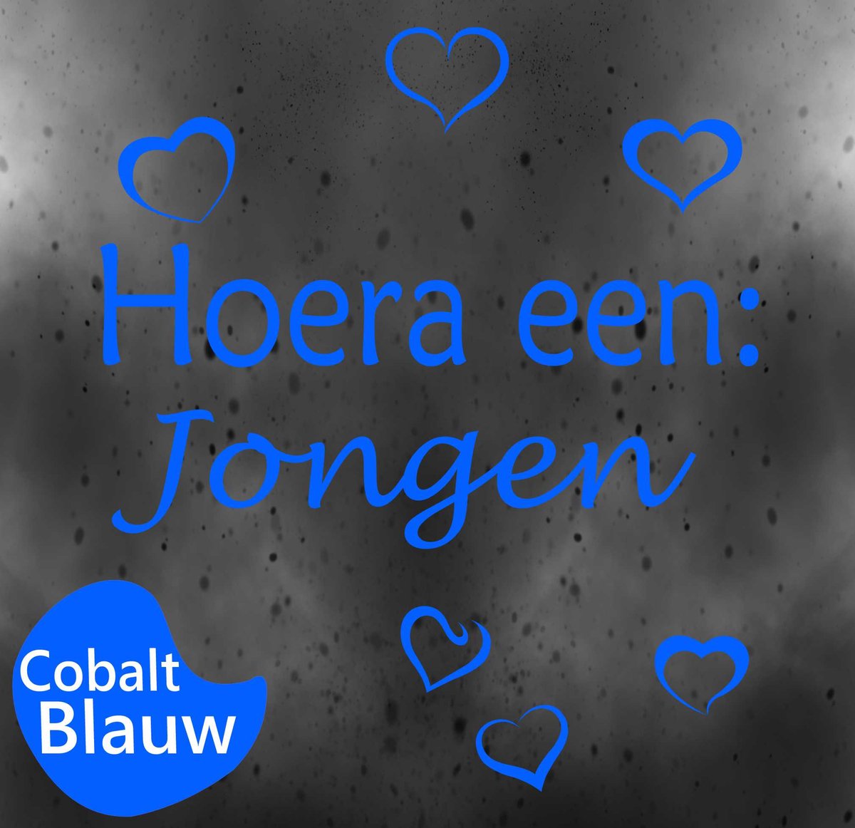 Jerma - Geboorte raamsticker - Hoera een jongen - Blauw - ± 7 x 50 cm - Zelfklevend - Weerbestendig