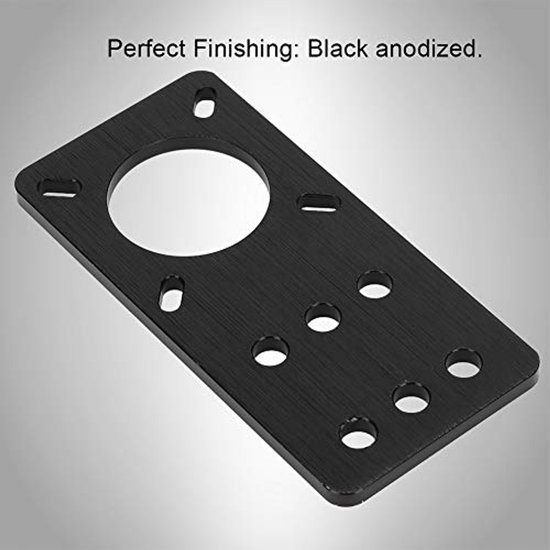 NEMA 17 Printeraccessoires Met 3D Geanodiseerde Aluminium Stappenmotor Montageplaat Voor Stappenmotoren Voor Lineaire V Groef Zwart 2303828549