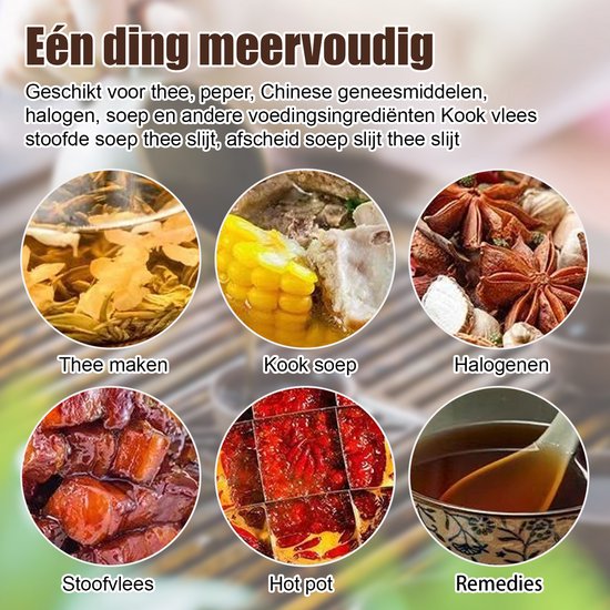 Thee-ei voor losse thee, roestvrijstalen theebal infuser met