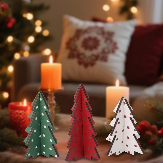 Luxe houten kerstboom tafeldecoratie, rechtstreeks van de fabriek, huisdecoratie