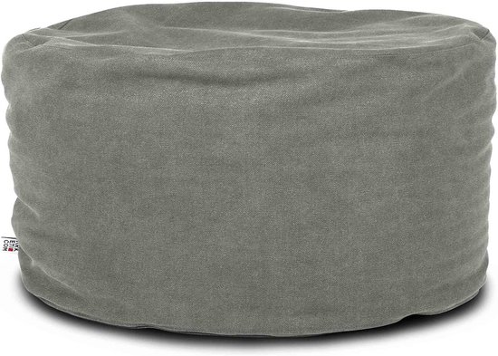 Ronde Zitzak Poef met Afneemdeeksel 65 cm Lichtgrijs