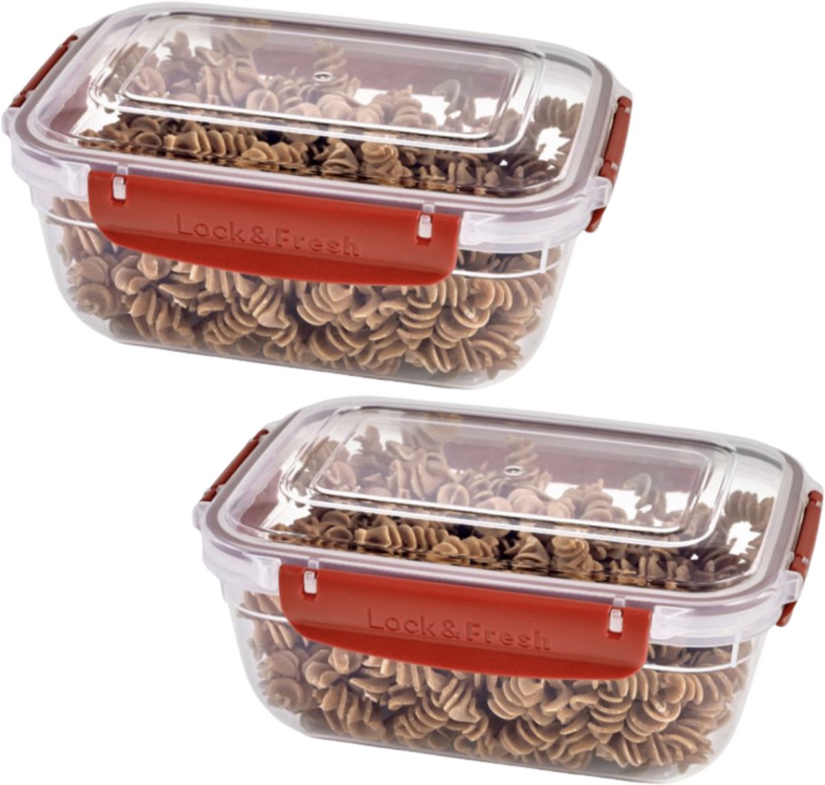 Lock&Fresh voorraadbak - Vershoudbox Rood - 1400ml - BPA vrij