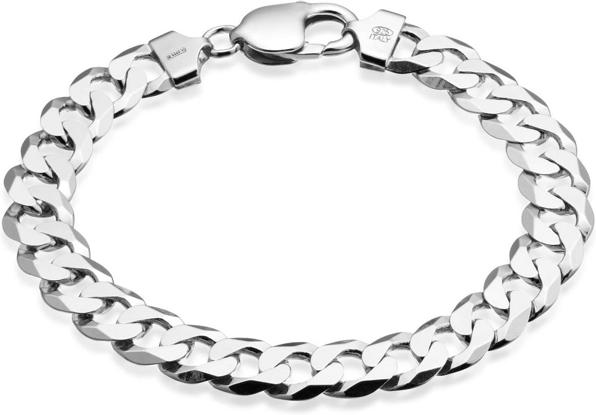 Elegante Curb Armband van 925 Sterling Zilver voor Heren en Dames