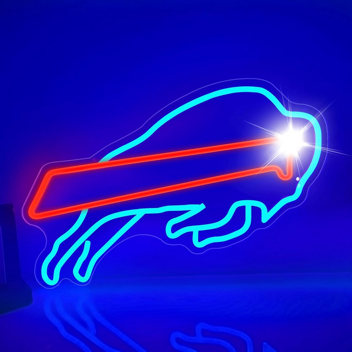 Voetbal Neon LED Wandlamp - Decoratief Oplichtend Teken voor Mannenkamer & Kantoor - Inclusief USB Kabel