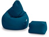 Gaming Zitzak Stoel met Voetenbankje Binnenshuis Buitenshuis Waterbestendig Zitzak met Ergonomisch Ontwerp
