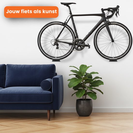 Fiets Ophangsysteem - Fiets muurbeugel - fiets haak - fiets ophangbeugel - fietsrek - Race fiets - Mountainbike - zwart van Fiets. — afbeelding 4