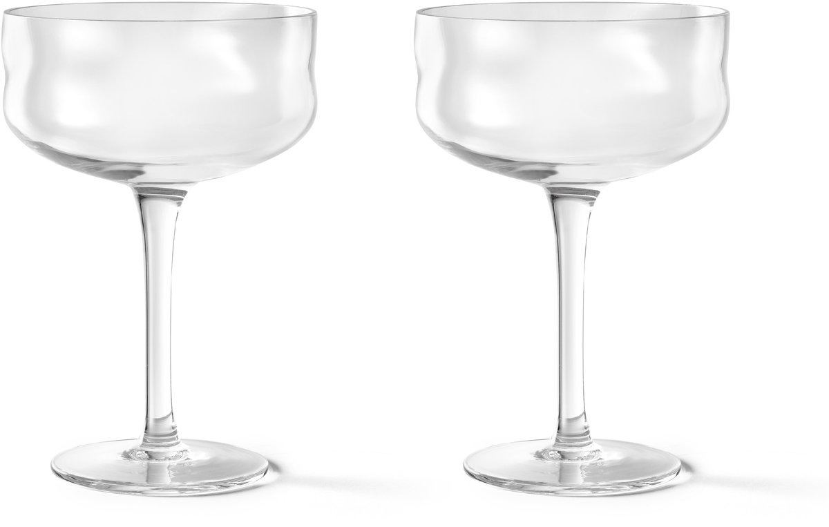 Paveau Swirl Wave - Coupeglazen - 2 Stuks - Duurzaam Borosilicaatglas