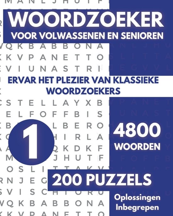 Woorzoeker- Woordzoeker Voor Volwassenen en Senioren - 200 P ... - cover