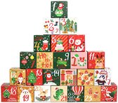 Christmas Advent Calendar With 24 Cardboard Treasure Boxes Empty Xmas Countdown Calendar To Fill Advent Calendar Storage Organizer Diy For Adults Kids