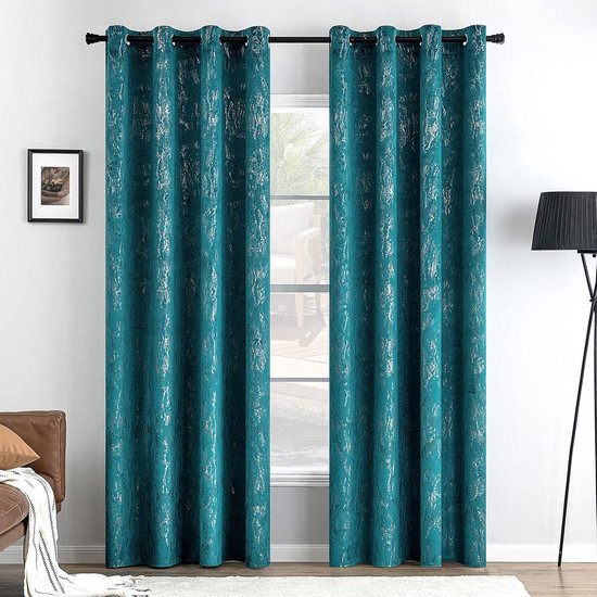 Ystyle Set Van 2 Thermische Verduisterende Gordijnen, 140x245cm, Fluweel Warmte-Isolerende Gordijnen, Geschikt Voor Woonkamer Slaapkamer, Modern Design Met Oogjes, Camel