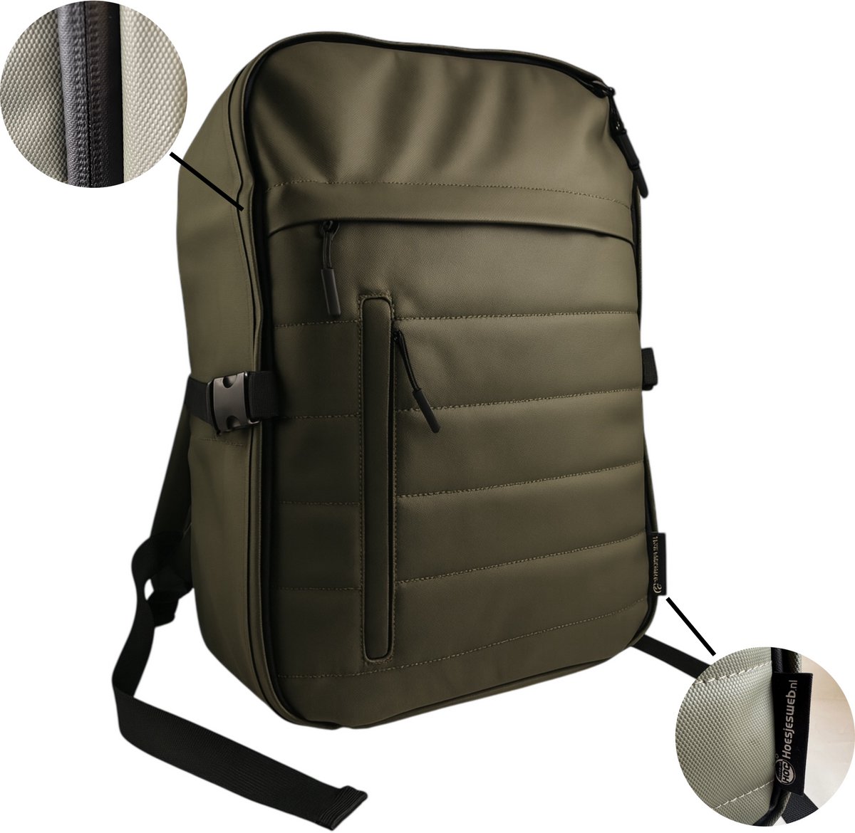 CUHOC Travel Backpack 20L Groen – Rugzak/ Rugtas Handbagage – Waterafstotend – Universeel Handbagage-proof