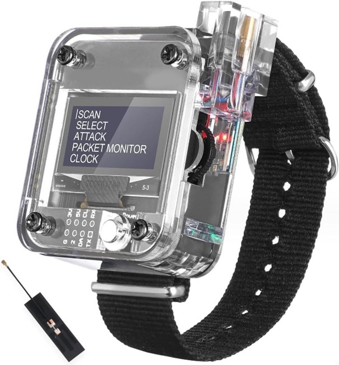 Draagbaar WiFi Test Horloge met ESP8266 Ontwikkelboard en 500mAh Batterij