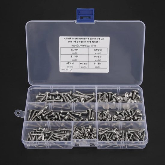 815 stuks M3 M4 M5 zelftappende houtschroeven assortiment